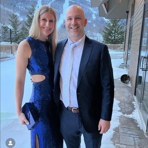 STAUD Dolce Sequin Cutout Gown EUC